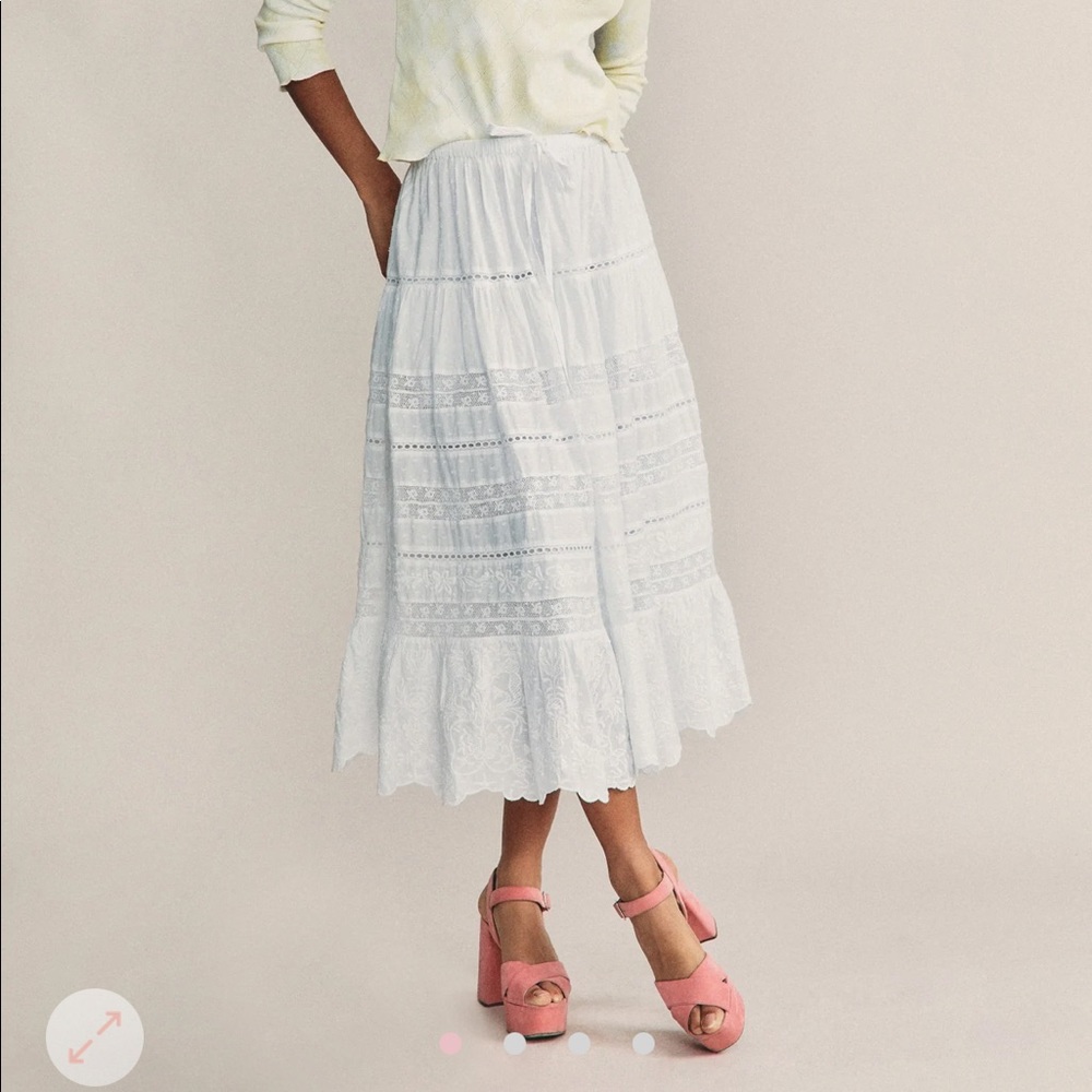 Loveshackfancy Donna Midi Skirt